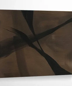 Abstract Painting on Canvas: Dark - Toned Organic Lines - “Mysterious Paths” aJS783