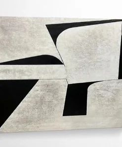 Abstract Painting on Canvas: Monochrome Geometric Abstraction - “Bold Simplicity” LiI620