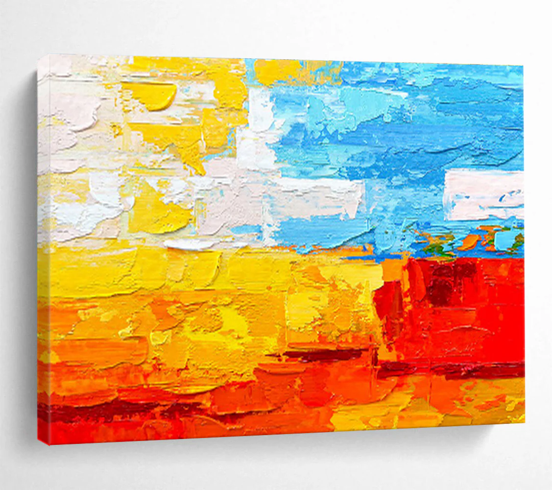 Color - Block Abstract Painting for Bright Living Room & Creative Kids’ Space Xvk350