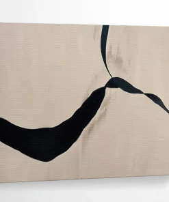 Black and Beige Abstract Ribbon Art for Elegant Hallway & Minimalist Bedroom FgQ898