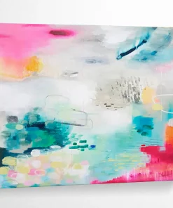 Bright & Airy Abstract Painting for Coastal Home & Creative Studio aoF345