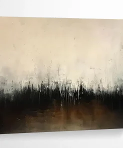 Beige, Gray & Black Abstract Minimalist Art - Perfect for Modern Office & Quiet Library PDU524