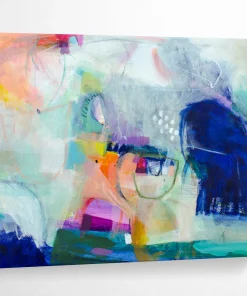 Colorful Abstract Shape Painting - Great for Modern Playroom & Artistic Kitchen DDa844