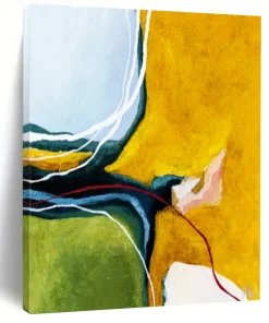 Bold Color - Block Abstract with Lines - Ideal for Modern Living Room & Art - Lovers’ Den nvUrSzSy0583