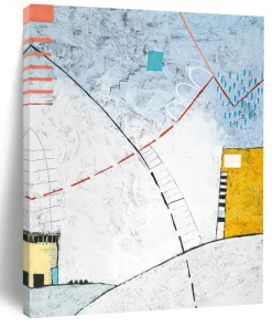 Abstract Landscape with Paths - Great for Nature - Themed Home Office & Modern Lounge rNsXaslY9005