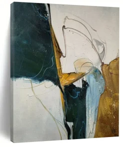 Abstract Painting, Earthy - Toned Abstract - For Kitchen & Breakfast Nook BsJarSUr4917