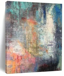 Colorful Chaos Abstract Art, Perfect for Creative Studio & Lively Lounge tFITjetI6606