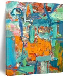 Colorful Chaos Abstract Painting, Perfect for Creative Studio & Vibrant Lounge YRNAXwII7933