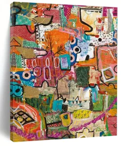 “Color Patch” Mixed bright colors, patchwork - like shapes. xfa067