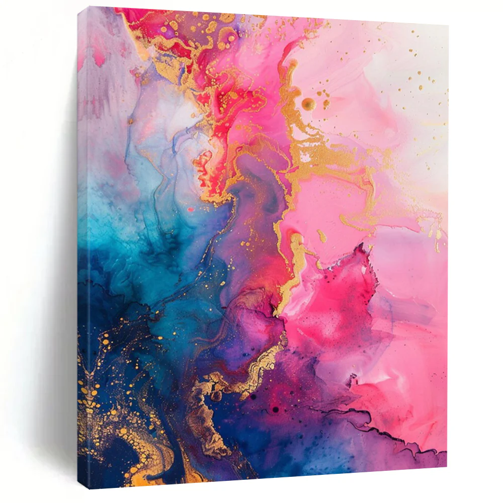 “Liquid Gold & Color Swirl” – Alcohol Ink Painting with Fluid Patterns qfQ344