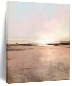 “Blush Lagoon” - Soft pinks, beiges, gentle blues for a serene water scene IGD116