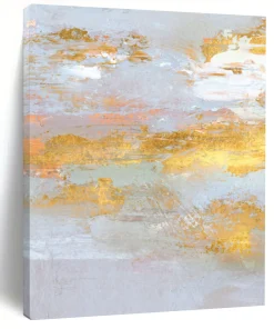 “Gold Gleam” - Light blue, white with gold accents LXe712