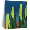 “Minimalist Green Monoliths” – Simple Geometric Landscape with Bold Color Blocks rYK829