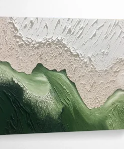 Abstract Hills “Textured Terrain” Painting on Canvas, Minimalist Landscape Art dNl125