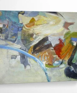 Abstract Still “Colorful Chaos” Painting on Canvas, Expressive Still Life Art lJp742