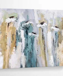 Abstract Floral Impressions Acrylic painting oVu471