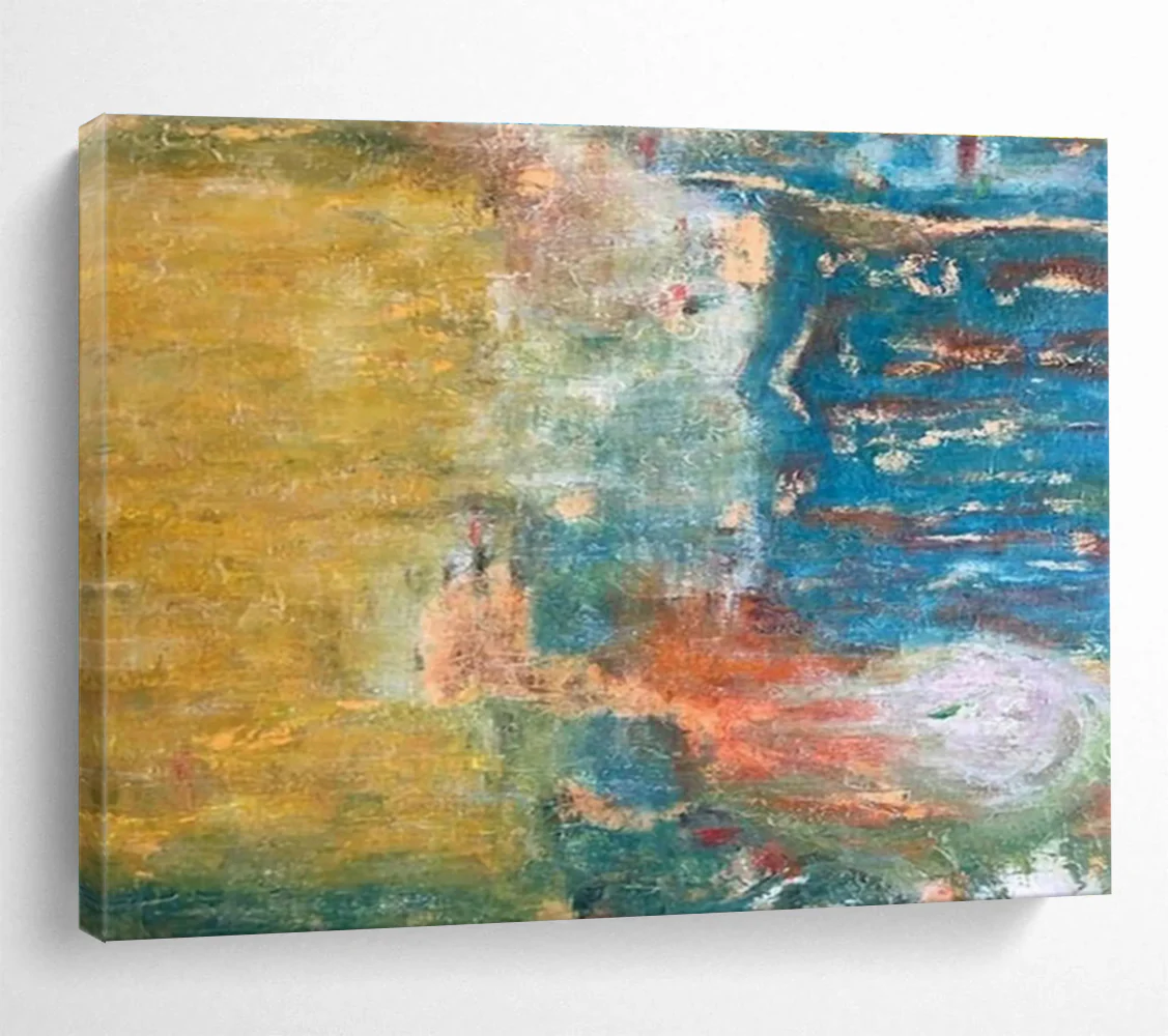 Abstract Landscape Painting on Canvas - “Color Blends” GaP580