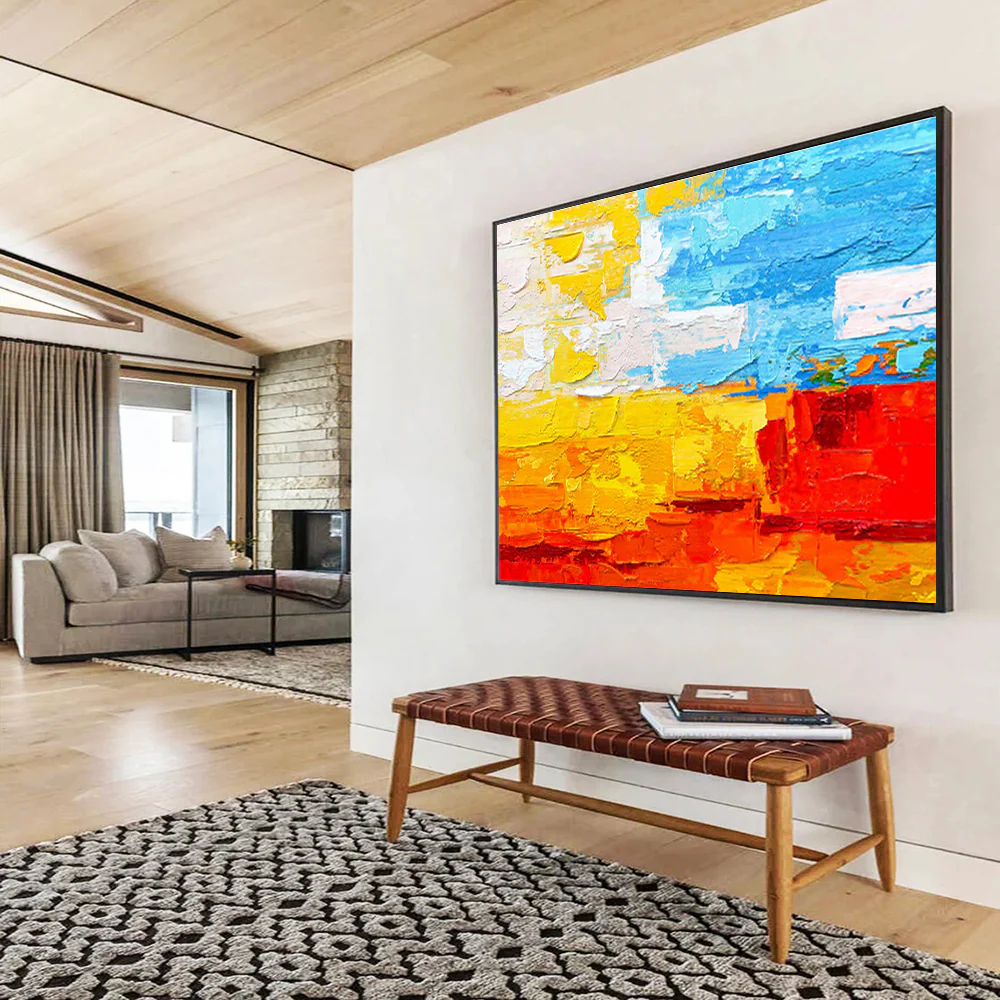 Color - Block Abstract Painting for Bright Living Room & Creative Kids’ Space Xvk350 - Image 5