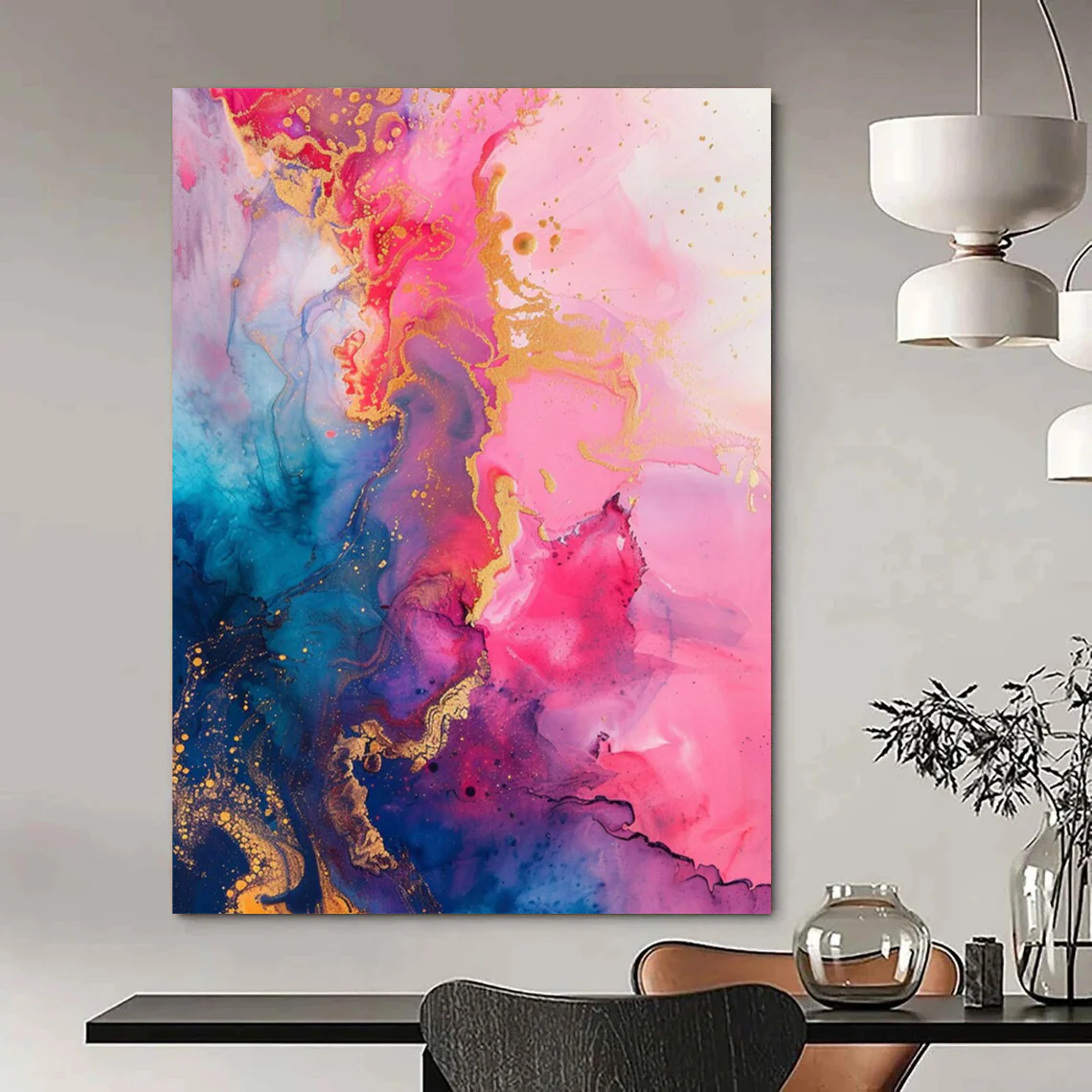“Liquid Gold & Color Swirl” – Alcohol Ink Painting with Fluid Patterns qfQ344 - Image 5