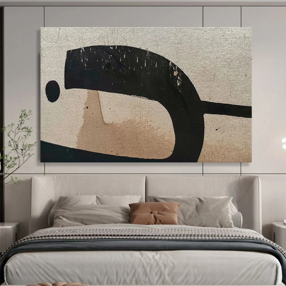 Abstract Painting on Canvas: Earth - Toned Textured Shapes - “Rustic Charm” mpK084 - Image 7