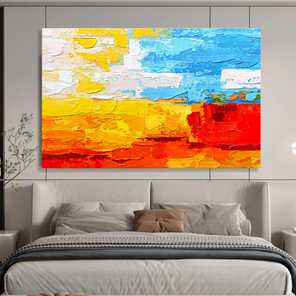 Color - Block Abstract Painting for Bright Living Room & Creative Kids’ Space Xvk350 - Image 7